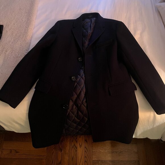 J Crew Winter Thompson Topcoat (Navy) - Picture 1 of 2